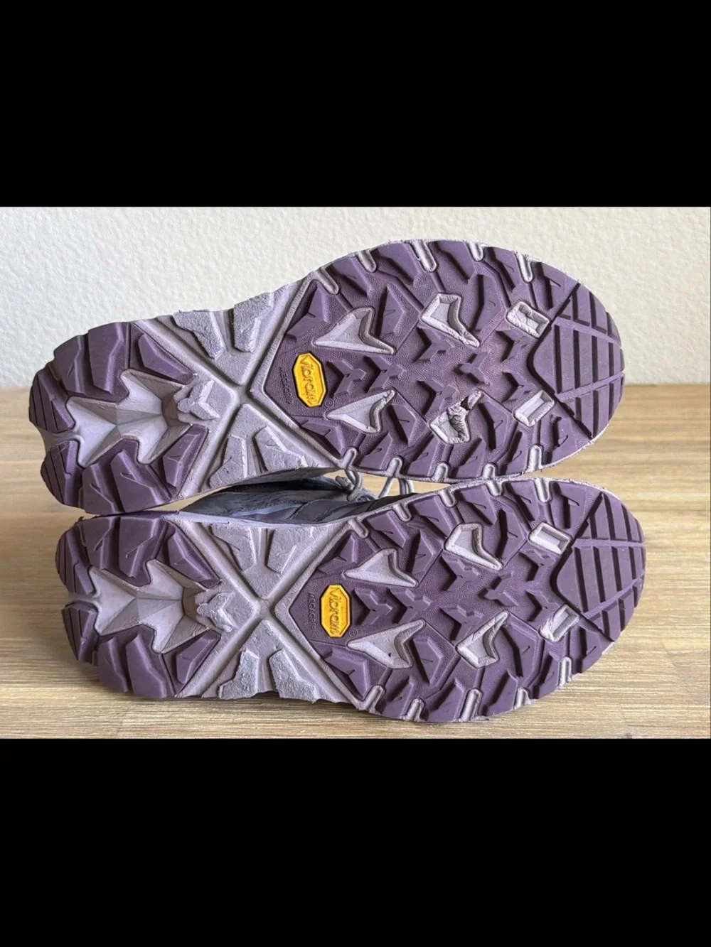 Hoka Lavender and Deep Purple High-Top Trail Sneakers